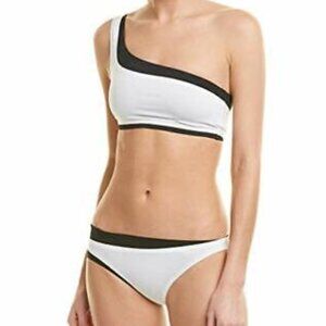Proenza Schouler 2pc One-Shoulder Color Block Bikini Set (NWOT)